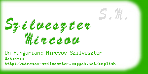 szilveszter mircsov business card